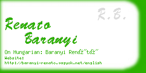 renato baranyi business card